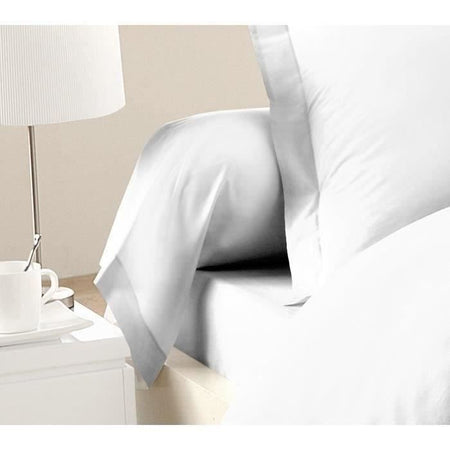 LOVELY HOME Set di 2 federe 85x185 cm 100% cotone - Bianco