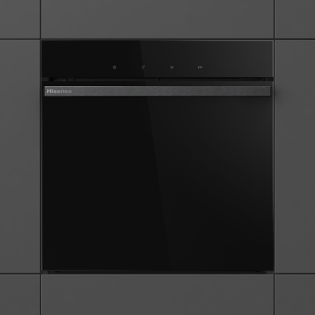 Hisense ho66f pizza chef forno pizza chef 350c, pirolitico, nero, 77 litri, wi-fi, classe a+