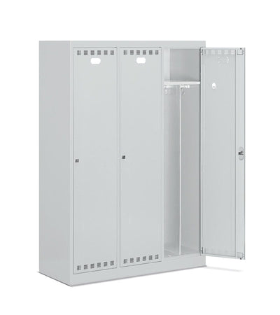 Armadio per spogliatoio con tramezza interna a 3 posti cm. 119,5x50x195h