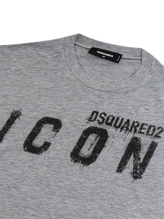 DSQUARED2 T-Shirt Grigio Melange Dsquared2 da uomo