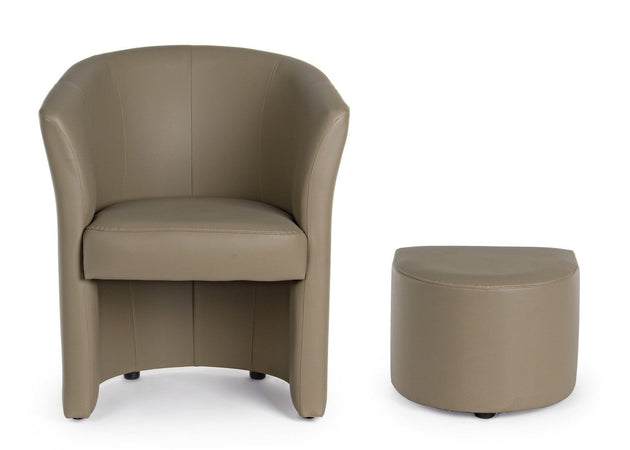 Poltrona "Rita" per interno, Struttura In Legno Di Pino E Compensato, Rivestimento In Similpelle 94% Pvc 6% Poliuretano 64,5 x 59,5 x 78h cm