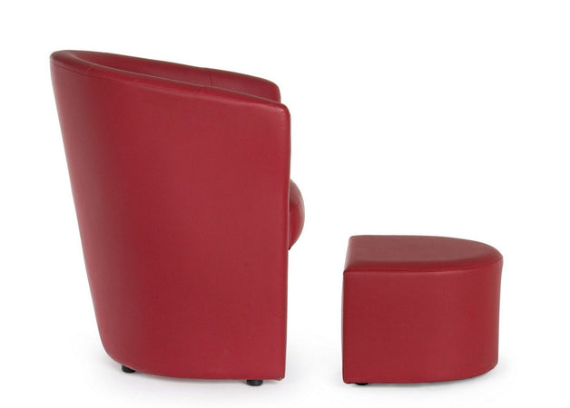 Poltrona "Rita" per interno, Struttura In Legno Di Pino E Compensato, Rivestimento In Similpelle 94% Pvc 6% Poliuretano 64,5 x 59,5 x 78h cm