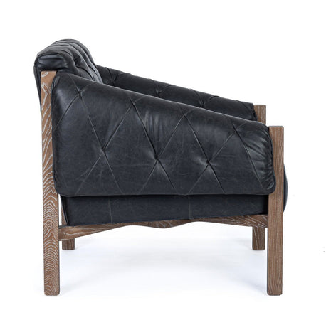 Poltrona "Raymond" per interno, Struttura E Schienale In Legno Di Frassino, Rivestimento (Non Sfoderabile) In Similpelle 83 x 85 x 85h cm