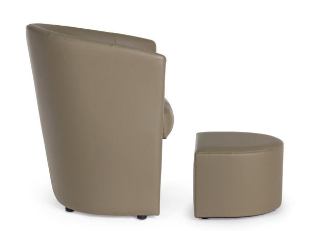 Poltrona "Rita" per interno, Struttura In Legno Di Pino E Compensato, Rivestimento In Similpelle 94% Pvc 6% Poliuretano 64,5 x 59,5 x 78h cm