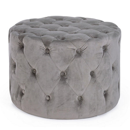 Poltrona Pouf "Lorella" per interno, con struttura in legno di pino e mdf da Ø60 x 42h cm