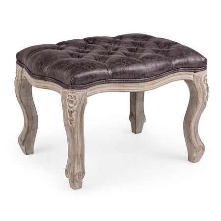 Poltrona Pouf "Diva" per interno, con struttura in rubber wood da 53x42x38cm