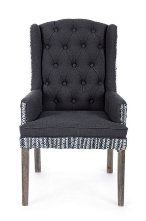 Poltrona "Estelle" per interno, Struttura In Legno Di Mango Massiccio 62 x 71 x 107h cm