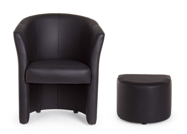 Poltrona "Rita" per interno, Struttura In Legno Di Pino E Compensato, Rivestimento In Similpelle 94% Pvc 6% Poliuretano 64,5 x 59,5 x 78h cm