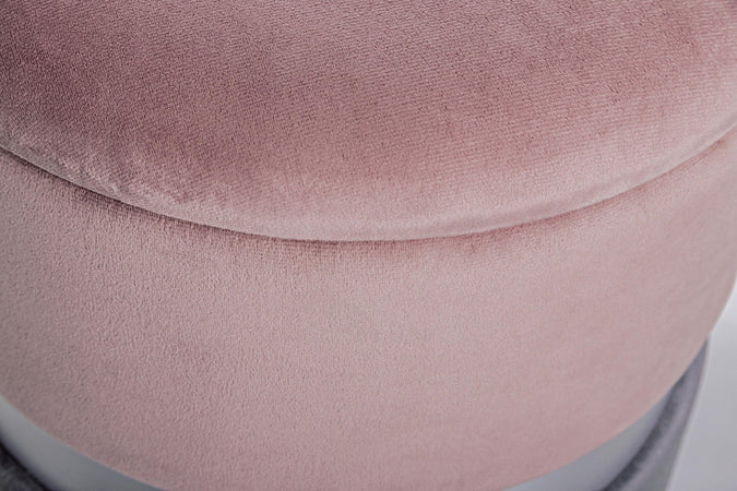 Poltrona Pouf "Pavlina" per interno, con struttura in mdf e compensato set da 2 pezzi