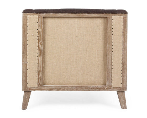 Poltrona "Raymond" per interno, Struttura E Schienale In Legno Di Frassino, Rivestimento (Non Sfoderabile) In Similpelle 83 x 85 x 85h cm