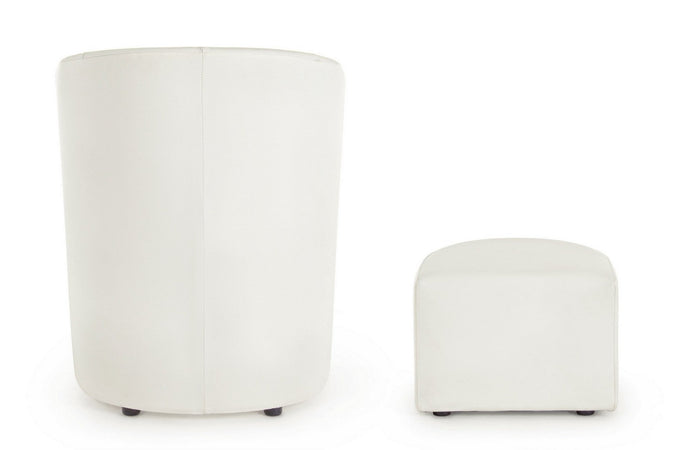 Poltrona "Rita" per interno, Struttura In Legno Di Pino E Compensato, Rivestimento In Similpelle 94% Pvc 6% Poliuretano 64,5 x 59,5 x 78h cm