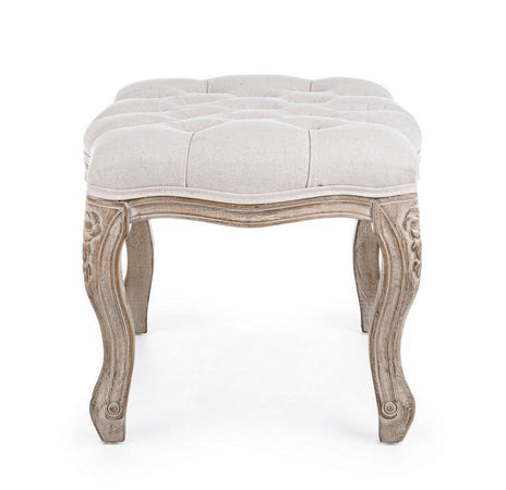 Poltrona Pouf "Diva" per interno, con struttura in rubber wood da 53x42x38cm