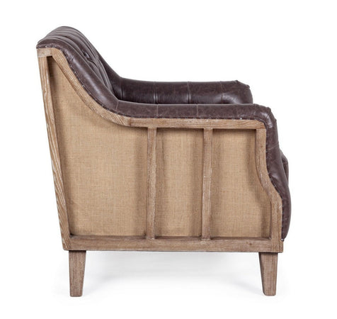 Poltrona "Raymond" per interno, Struttura E Schienale In Legno Di Frassino, Rivestimento (Non Sfoderabile) In Similpelle 83 x 85 x 85h cm