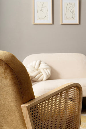 Poltrona "Dalida" per interno, Struttura In Legno Di Pino E Compensato 65 x 74 x 81h cm