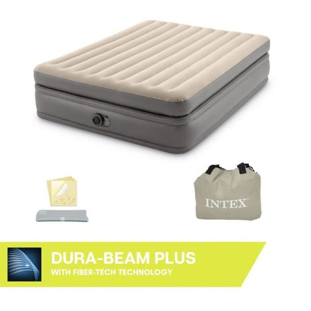 Materasso gonfiabile - INTEX - Prime Comfort - 2 persone - 152 x 203 x 51 cm - Grigio