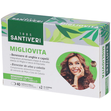 Migliovita 40 capsule Trattamento per Capelli e Unghie