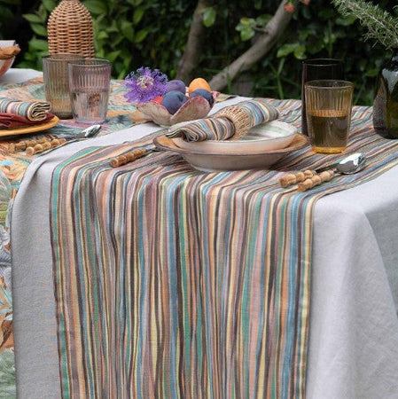 Runner Reevèr Madagascar Rigato 50x150 cm Cotone Fiammato