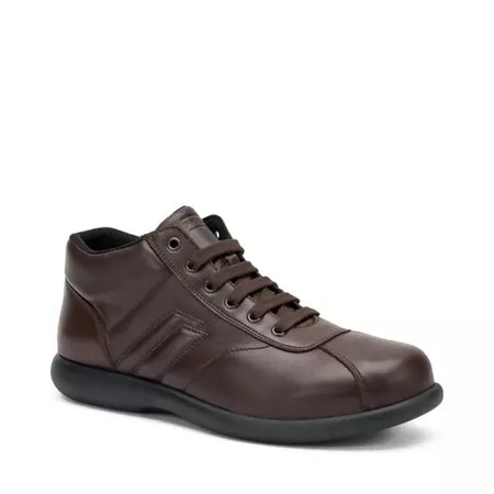 Frau uomo sneakers casual alta in pelle