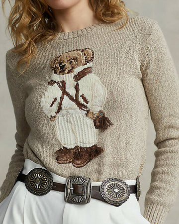Ralph Lauren Maglione Donna Girocollo Beige Pullover In Lana Con Polo Bear Invernale Maglioncino Orso Costine Fashion Polo Ralph Lauren Maglia-in-misto-lana-shearling-polo-bear-601352.html?pdpr=y Maglia In Misto Lana Shearlin