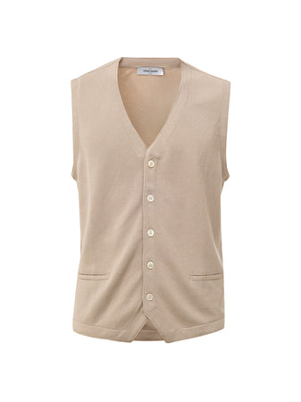 Gran Sasso Gilet beige da uomo