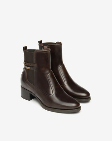 NeroGiardini Donna Stivaletti in Pelle e tessuto