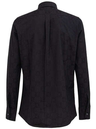 Dolce & Gabbana Camicia logo ricamato tono su tono da uomo