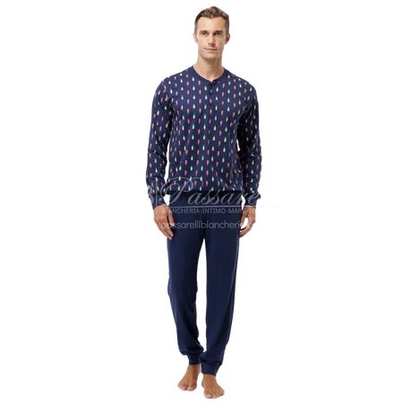 Jamas Pigiama Uomo Cotone Leggero Maniche Lunghe EJ 9405 2504S60