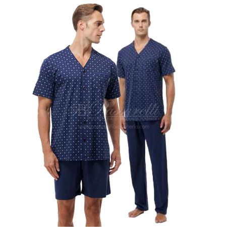 Jamas Pigiama Estivo da Uomo 3 Pezzi Aperto EJ 9404 2504S80
