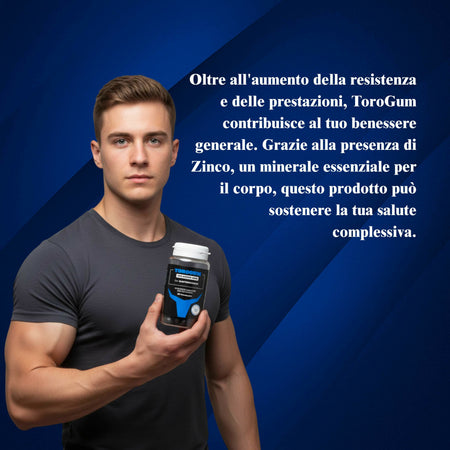 Torogum Integratore Sessuale Chewing Gum Erezione Pene Extra Forte Maca per Uomo Tribulus 60pz