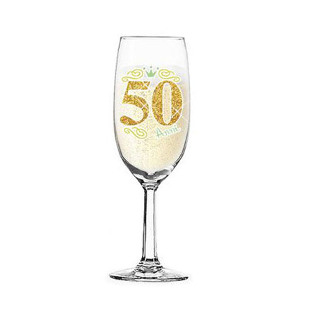 3177-05 FLUTE GLITTER BUON COMPLEANNO 50 ANNI