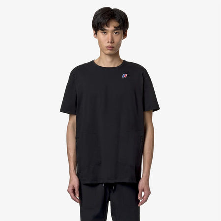 K-WAY T-Shirt uomo da Viaggio Unisex Nera e Grigia con Tessuto Impermeabile Seril travel