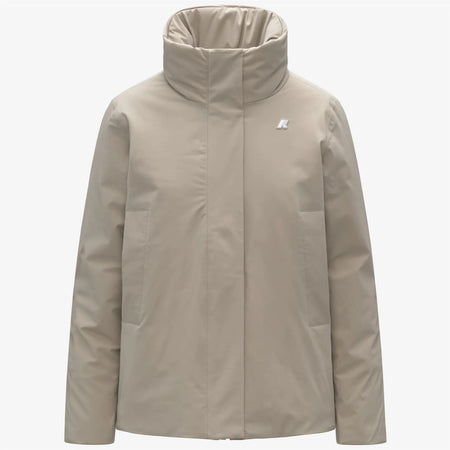 K-WAY Marletta st Warm Giacca Corto Calda beige Grigia con Aperture Regolabili K7125KW XP2