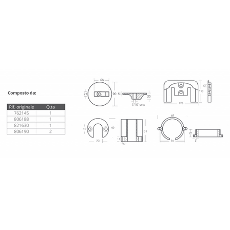 Kit Alluminio Mercruiser Bravo I