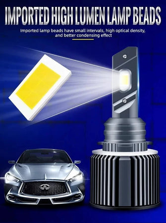 Kit LED H15 100W Canbus 6000K Bianco Alta Potenza Luci Diurne/Abbaglianti per Fiat Ducato, Peugeot Boxer, Citroen Jumper, Ford Transit Custom, Kuga