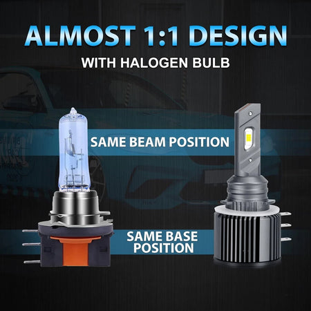 KIT LED H15 PER VOLKSWAGEN GOLF 7 CANBUS NO ERRORE LUCI DIURNE DRL+ABBAGLIANTI 80W 13200LUMEN BIANCO 6000K