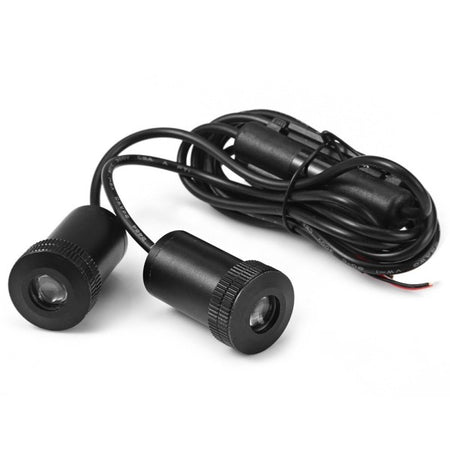 Kit Luci Logo 3D Fiat Rosso Proiettore Led Cortesia incasso per sottoporta 5W 12V Tuning Universale Punto Panda 500