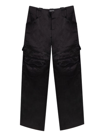 Tom Ford Pantalone Cargo in Viscosa Nera da donna