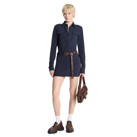 MICHAEL KORS camicie donna michael kors - fitted army shirt - blu da donna