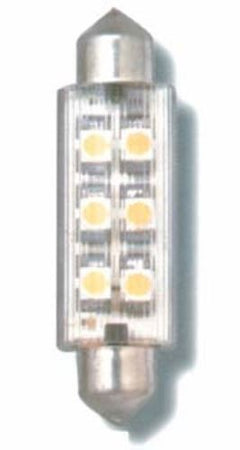 Lampada Led 12V 6L 44X12 Siluro L/Bianca Ang 90°