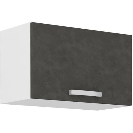 Mobile cappa con anta basculante - Grigio opaco - L 60 x 31,6 x H 36 cm - LASSEN