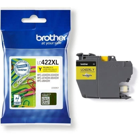 Cartuccia LC422XLY - BROTHER - Giallo - 1500p - Per Business Smart MFC-J5340DW, MFC-J5345DW, MFC-J5740DW, MFC-J6540DW e MFC-J6940DW