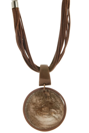 LECLAF | Collana corda e medaglione cammello
