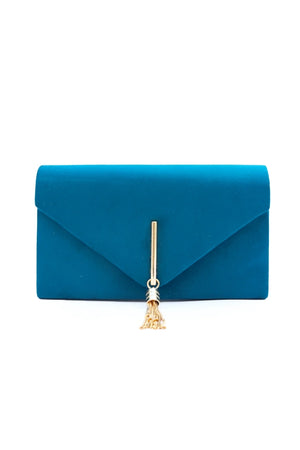 Pochette scamosciata chiusura pendente