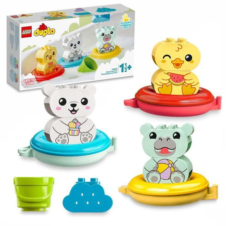 LEGO 10965 DUPLO Giocattolo da Bagno: Trenino Galleggiante degli Animali, Set Vasca da Bagno per Neonati e Bambini di età superiore a 1,5 anni con Anatra