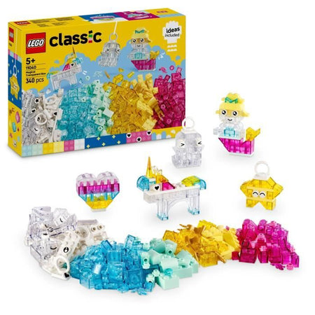 LEGO Classic 11040 Magical Transparent Brick Box - Gioco di costruzione per bambini di 5 anni