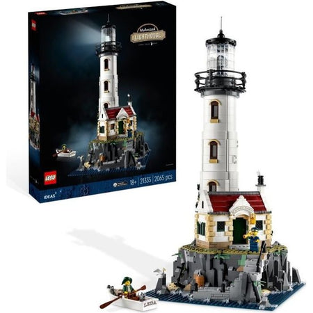 Idee Lego 21335 Il faro motorizzato, modello da costruire, idea regalo, decorazione per la casa, con minifigurine marine, attività manuale