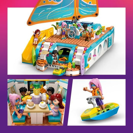 LEGO Friends 42664 Avventura in barca - Set di gioco creativo per bambine dagli 8 anni con i delfini