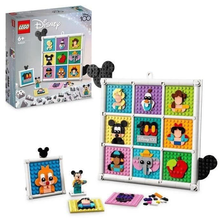 LEGO Disney 43221 100 anni di icone Disney, creazione di arte da parete con Topolino per bambini