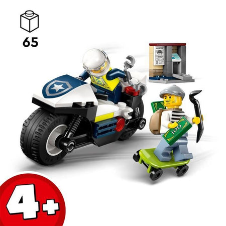 LEGO City 60455 Inseguimento in moto della polizia - Set di costruzioni per bambini dai 4 anni in su