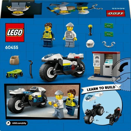 LEGO City 60455 Inseguimento in moto della polizia - Set di costruzioni per bambini dai 4 anni in su